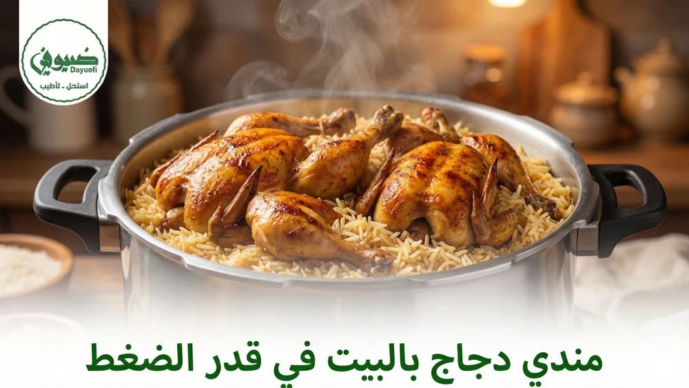 مندي دجاج بالبيت في قدر الضغط