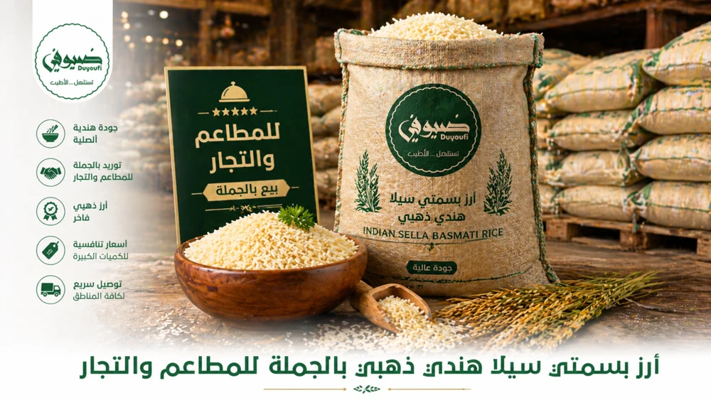 أرز بسمتي سيلا هندي ذهبي بالجملة للمطاعم والتجار