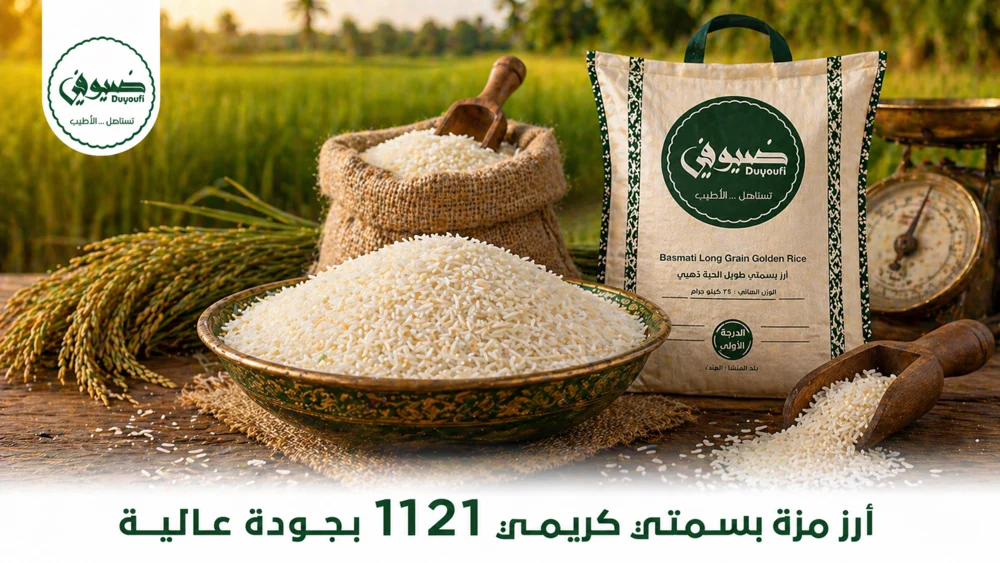 أرز مزة بسمتي كريمي 1121 بجودة عالية