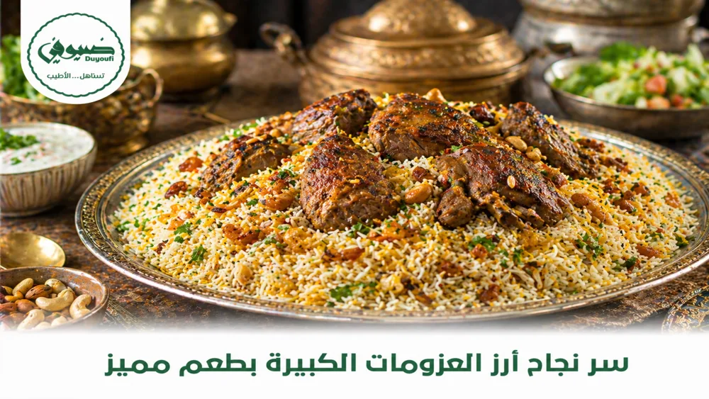 سر نجاح أرز العزومات الكبيرة بطعم مميز