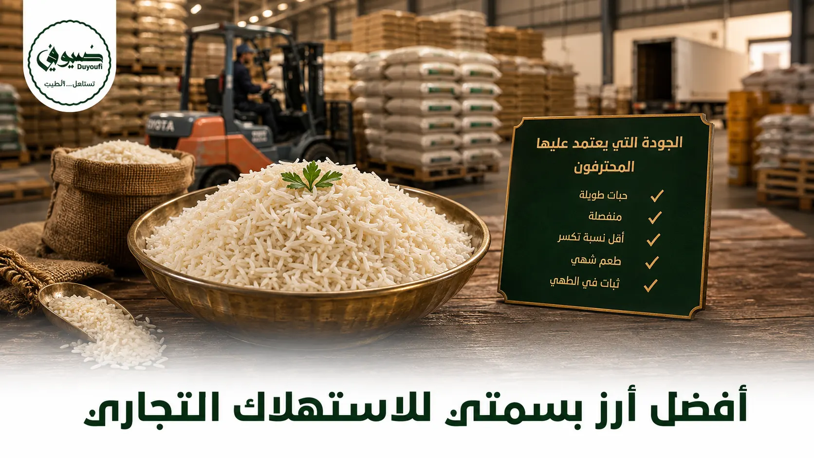أفضل أرز بسمتي للاستهلاك التجاري