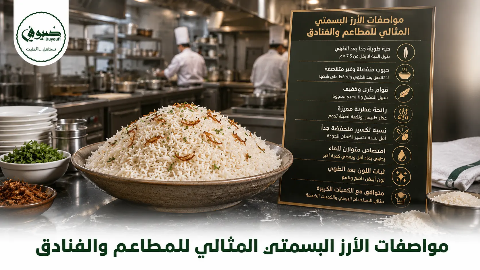 مواصفات الأرز البسمتي المثالي للمطاعم والفنادق