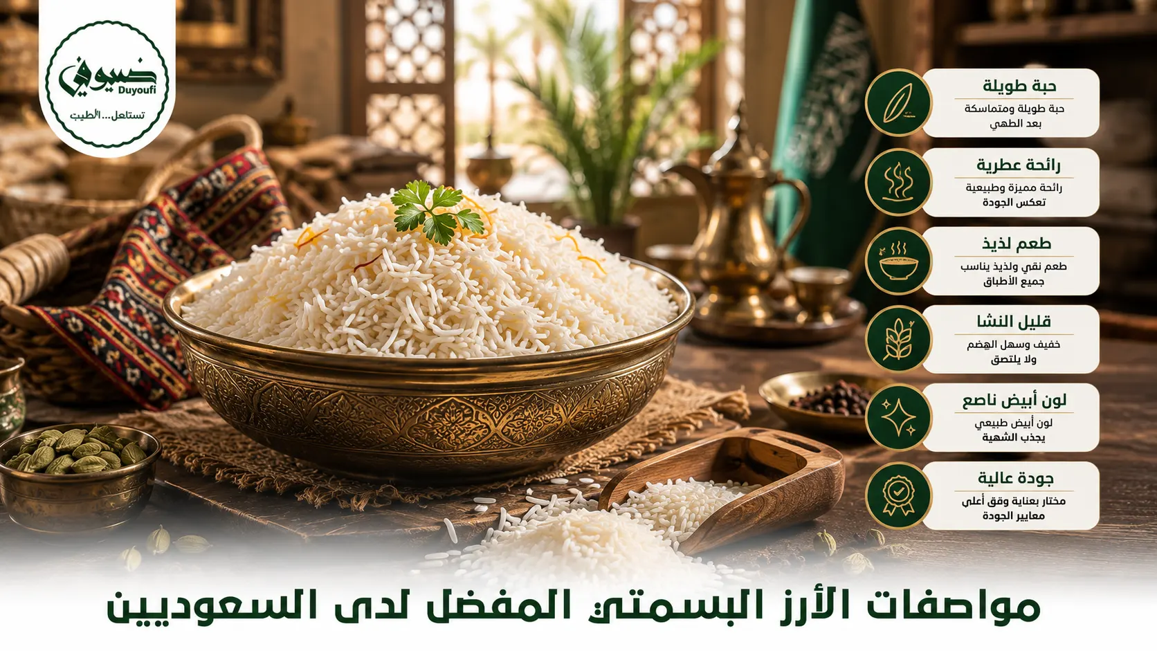 مواصفات الأرز البسمتي المفضل لدى السعوديين