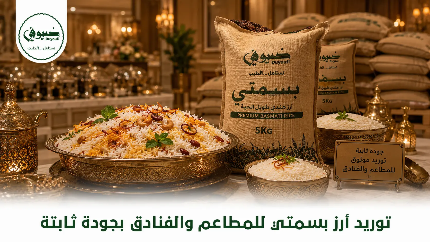 توريد أرز بسمتي للمطاعم والفنادق بجودة ثابتة