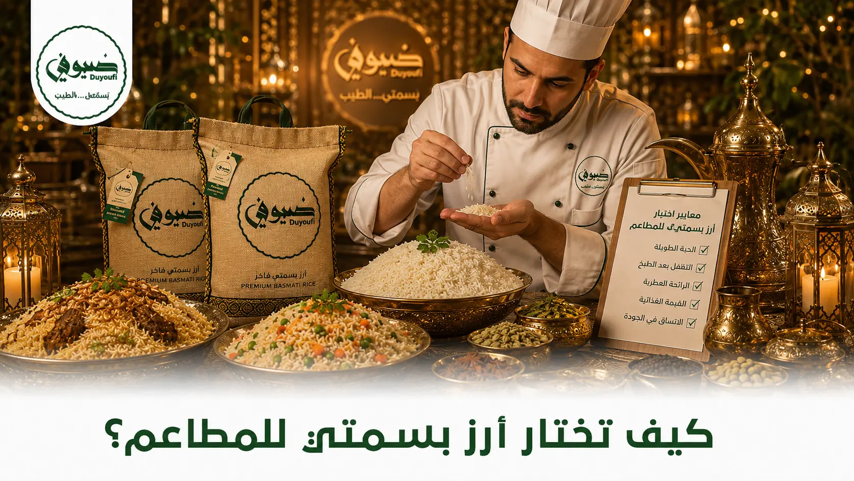 كيف تختار أرز بسمتي للمطاعم؟